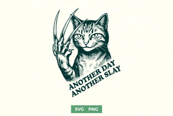 Another Day Another Slay SVG – A Bold Cat Design for Crafters with Attitude