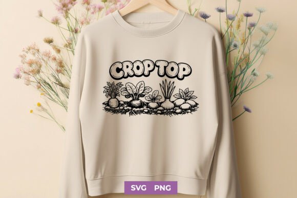 Crop Top SVG - Funny Gardening PNG Print Review for Real Embroidery Projects