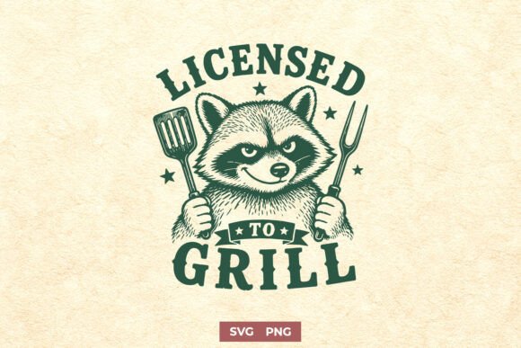 Embroidery Review: Licensed to Grill SVG - Funny Raccoon