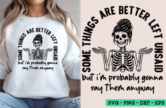 Funny Skeleton SVG PNG Sarcastic Saying Review