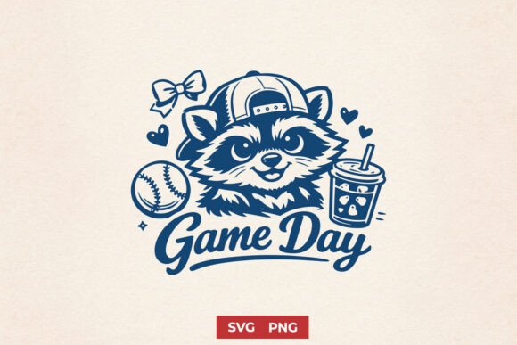 Game Day Raccoon SVG: A Playful Touch for Sports-Themed Embroidery