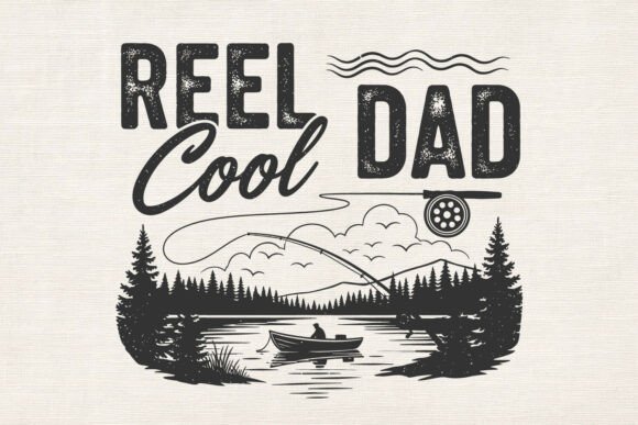 Reel Cool Dad SVG: A Lighthearted Design for Fishing-Themed Embroidery